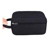 Beauty case da uomo, impermeabile, grande organizer da viaggio per doccia e rasatura, con manico, accessorio essenziale da viaggio per palestra, doccia (nero)