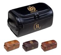 Beauty case da uomo in pelle con incisione personalizzata, kit Dopp personalizzato, regalo per testimoni dello sposo, marito, papà, fidanzato, Natale, compleanno, festa del papà