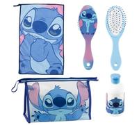 Beauty case da viaggio bambini, set 4 pezzi con spazzola e flacone, Minnie Mouse, Sonic, Paw Patrol, SpiderMan y Stitch
