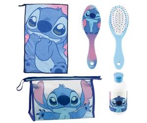 Beauty case da viaggio bambini, set 4 pezzi con spazzola e flacone, Minnie Mouse, Sonic, Paw Patrol, SpiderMan y Stitch