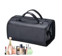 Beauty case da viaggio, beauty case da donna, 4 scomparti, organizer da viaggio, borsa da viaggio, organizer portatile da viaggio, organizer per cosmetici, articoli da toeletta, Nero , vedi