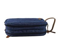 Beauty Case Da Viaggio Borsa cosmetica casual in tela con manico in pelle da viaggio for uomo che lava la barba donna organizer impermeabile for articoli toeletta(A)