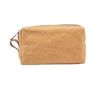 Beauty Case da Viaggio Borsa cosmetica semplice in carta Kraft Borsa portaoggetti portatile Borsa da toilette impermeabile for viaggio d'affari (Color : A, Size : 7.6 * 2.3 * 4.3IN)