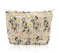 Beauty Case da Viaggio, Borsa da Toilette per Donna Pochette Trucchi con Cerniera, Bustina Portatutto Donna Pochette da Borsa Cosmetica Tela Trousse