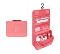 Beauty Case Da Viaggio Borsa da toilette portatile impermeabile viaggio for uomo for organizer cosmetica donna Borse lavaggio appese Trucco carino(Watermelon red)
