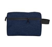 Beauty Case Da Viaggio Borsa da toilette viaggio uomo cosmetica portatile in tessuto di stoffa grande capacità archiviazione digitale elettronica antipolvere impermeabile(Dark blue)