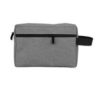 Beauty Case Da Viaggio Borsa da toilette viaggio uomo cosmetica portatile in tessuto di stoffa grande capacità archiviazione digitale elettronica antipolvere impermeabile(Light gray)