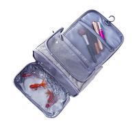 Beauty case da viaggio, borsa da trucco, borsa impermeabile per il trucco | borsa da bagno con gancio, organizzatore separatore umido e asciutto per lozione rossetto, grigio., vedi descrizione, Vedi