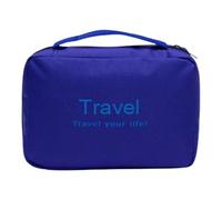 Beauty case da viaggio - Borsa da viaggio | Trousse per cosmetici | Custodia pieghevole per cosmetici | Contenitore impermeabile di grande capacità per bagno doccia e balsamo, shampoo vacanza, Blu