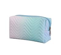 beauty case da viaggio Borsa for cosmetici in pelle Borsa for cosmetici tridimensionale a colori sfumati Borsa da toilette portatile da viaggio trousse trucchi donna(Color:A)