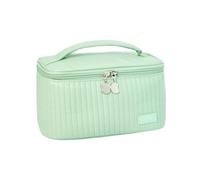 beauty case da viaggio Borsa for il trucco Borsa for cosmetici in pelle PU Borsa for cosmetici impermeabile di grande capacità Borsa da toilette portatile trousse trucchi donna(Color:F)