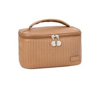 beauty case da viaggio Borsa for il trucco Borsa for cosmetici in pelle PU Borsa for cosmetici impermeabile di grande capacità Borsa da toilette portatile trousse trucchi donna(Color:C)