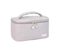 beauty case da viaggio Borsa for il trucco Borsa for cosmetici in pelle PU Borsa for cosmetici impermeabile di grande capacità Borsa da toilette portatile trousse trucchi donna(Color:E)