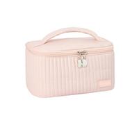 beauty case da viaggio Borsa for il trucco Borsa for cosmetici in pelle PU Borsa for cosmetici impermeabile di grande capacità Borsa da toilette portatile trousse trucchi donna(Color:B)