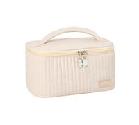 beauty case da viaggio Borsa for il trucco Borsa for cosmetici in pelle PU Borsa for cosmetici impermeabile di grande capacità Borsa da toilette portatile trousse trucchi donna(Color:A)