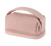 beauty case da viaggio Borsa for il trucco Borsa for il trucco portatile di grande capacità Borsa for cosmetici a doppio strato Borsa da toilette da viaggio trousse trucchi donna(Color:A)