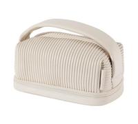 beauty case da viaggio Borsa for il trucco Borsa for il trucco portatile di grande capacità Borsa for cosmetici a doppio strato Borsa da toilette da viaggio trousse trucchi donna(Color:B)