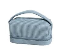 beauty case da viaggio Borsa for il trucco Borsa for il trucco portatile di grande capacità Borsa for cosmetici a doppio strato Borsa da toilette da viaggio trousse trucchi donna(Color:C)