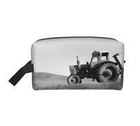 Beauty case da viaggio - Borsa per cosmetici con stampa a tema tropicale, organizer portatile per articoli da toeletta e trucchi per donne, uomini, uso quotidiano, Trattore Agricoltura Tranquil