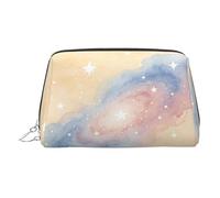 Beauty case da viaggio chic con stampa di luna ad acquerello, grazioso astuccio per cosmetici da donna per borsa e uso in movimento, Nebulosa dai toni caldi, One Size, Classico
