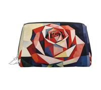 Beauty case da viaggio chic con stampa Morning Glory, grazioso astuccio per cosmetici da donna per borsa e uso in movimento, Rose geometriche, One Size, Classico