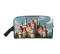 Beauty case da viaggio classico con stampa di fiabe Castle03, trousse per trucchi, borsa per cosmetici, borsa da tolietry da appendere per donne e uomini, palestra quotidiana