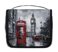 Beauty case da viaggio con autobus londinese, borsa da viaggio per cosmetici, accessori per il trucco, organizer impermeabile, borsa da doccia per donne, ragazze, bambini, regalo britannico Big Ben,