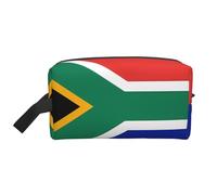 Beauty case da viaggio con bandiera del Sudafrica di grande capacità, per organizzare articoli da toeletta e piccoli oggetti, adatta per viaggi quotidiani e palestra