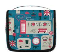 Beauty case da viaggio con Big Ben, borsa da viaggio per cosmetici, accessori per il trucco, organizer impermeabile, borsa da doccia per donne, ragazze, bambini, regalo, Multicolore, 9x4x18.5 in
