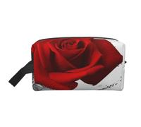 Beauty case da viaggio con cervo, borsa da bagno, Rosa Rossa Riflessi | Borsa di trucco di grande capacità, borsa d'attaccatura del contenitore della doccia per gli uomini