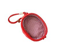 Beauty case da viaggio con cubi trasparenti alla moda con disegni di frutta, borsa da viaggio per donne e bambini, Rosso, Bellezza di massa