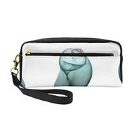 Beauty case da viaggio con due tasche, con lumaca scintillante, per accessori di bellezza quotidiani, Nero , Taglia unica, Astuccio per trucchi