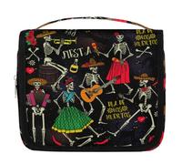 Beauty case da viaggio con scheletro e scritta "Day of the Dead", per donne, uomini, bambini, ragazze, ragazzi, scheletro, trousse da appendere per articoli da toeletta, organizer per doccia, Colore,