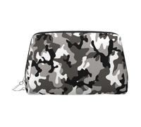 Beauty case da viaggio con scomparti, colore nero, grigio, bianco, mimetico, borsa da toilette portatile per donne, Argento, One Size