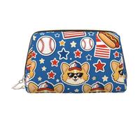 Beauty case da viaggio con scritta in inglese "Il sorriso di un cucciolo | Design a stampa completa con imbottitura interna in spugna e 3 tasche antiscivolo, mantiene i cosmetici ordinatamente