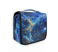 Beauty case da viaggio con scritta "The Starry Sky A Shooting Star Passing by", da donna, con gancio per appenderlo, essenziale per articoli da toeletta