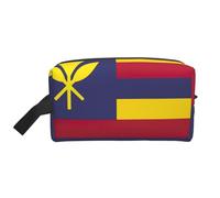 Beauty case da viaggio con stampa bandiera del Regno delle Hawaii, borsa da toilette per uomo e donna, per viaggi, palestra, uso quotidiano