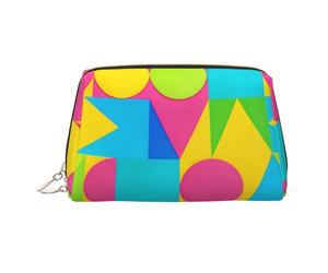 Beauty case da viaggio con stampa bandiera di Brema grande, 3 tasche interne organizer per oggetti essenziali, Mix di forme vibranti, One Size, Classico