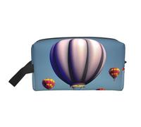 Beauty case da viaggio con stampa con mongolfiera, trousse per cosmetici, borsa da bagno per uomini e donne, per viaggi, palestra, uso quotidiano
