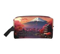 Beauty case da viaggio con stampa del Monte Fuji del Giappone, borsa da toilette per uomo e donna, per viaggi, palestra, uso quotidiano
