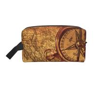 Beauty case da viaggio con stampa della legge della bussola, borsa da trucco da appendere, grande capacità, organizer versatile per donne e uomini
