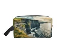 Beauty case da viaggio con stampa di Clare The Cliffs, borsa da toilette per uomo e donna, per viaggi, palestra, uso quotidiano