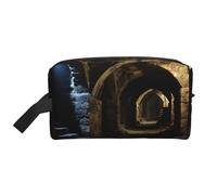 Beauty case da viaggio con stampa di cripta, borsa per trucchi, borsa per cosmetici, borsa per tolietry da appendere per donne e uomini, palestra quotidiana