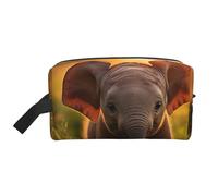 Beauty case da viaggio con stampa di elefante, borsa da toilette per uomo e donna, per viaggi, palestra, uso quotidiano