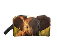 Beauty case da viaggio con stampa di elefante, borsa da toilette per uomo e donna, per viaggi, palestra, uso quotidiano