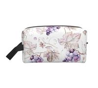 Beauty case da viaggio con stampa di foglie d'uva, trousse per cosmetici, per uomini e donne, per viaggi, palestra, uso quotidiano