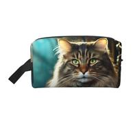 Beauty case da viaggio con stampa di gatti in stile moderno della metà del secolo, borsa da toilette per uomini e donne, per viaggi, palestra, uso quotidiano