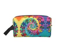 Beauty case da viaggio con stampa di orso del Ringraziamento che balla, borsa per il trucco da appendere, grande capacità, organizer versatile per donne e uomini