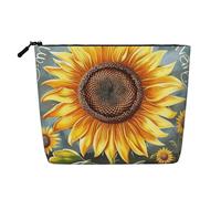 Beauty case da viaggio con stampa di palme da spiaggia, borsa da viaggio per donne, grande capacità, borsa organizer da viaggio per uso quotidiano, Girasole "You Are My Sunshine", One Size, Classico