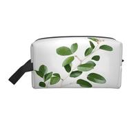 Beauty case da viaggio con stampa di ramoscelli naturali bianchi, borsa per cosmetici, borsa da tolietry da appendere per donne e uomini, palestra quotidiana